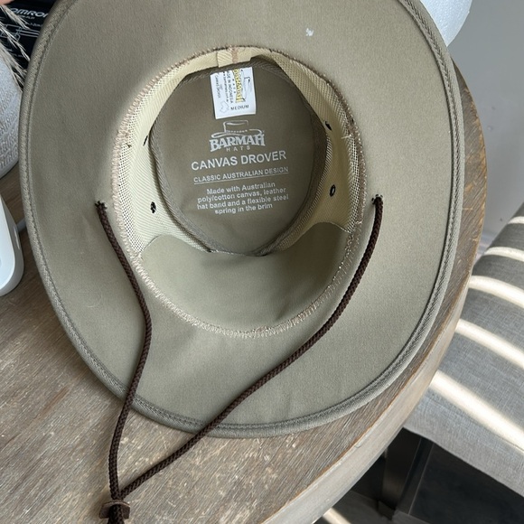 Barmah Canvas Drover Classic Australian Hat Khaki Men size M - Picture 5 of 15